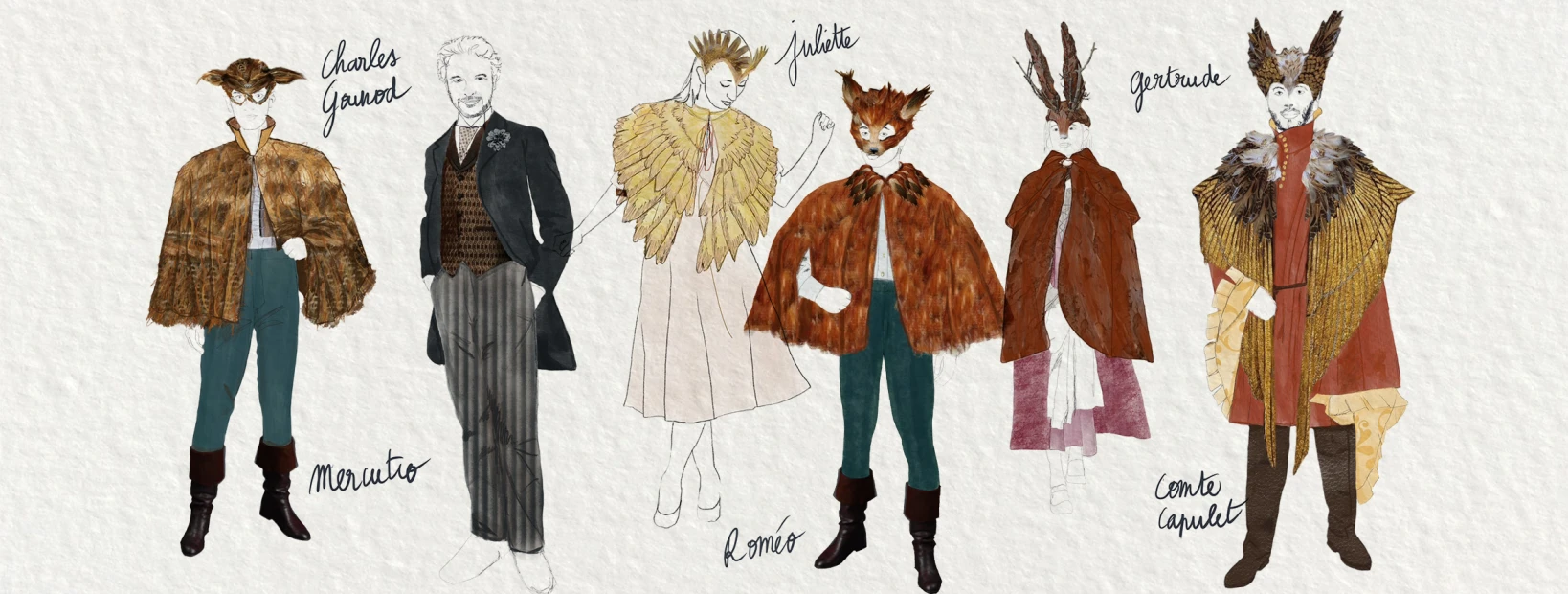 Dessins des costumes © Marion Rebmann