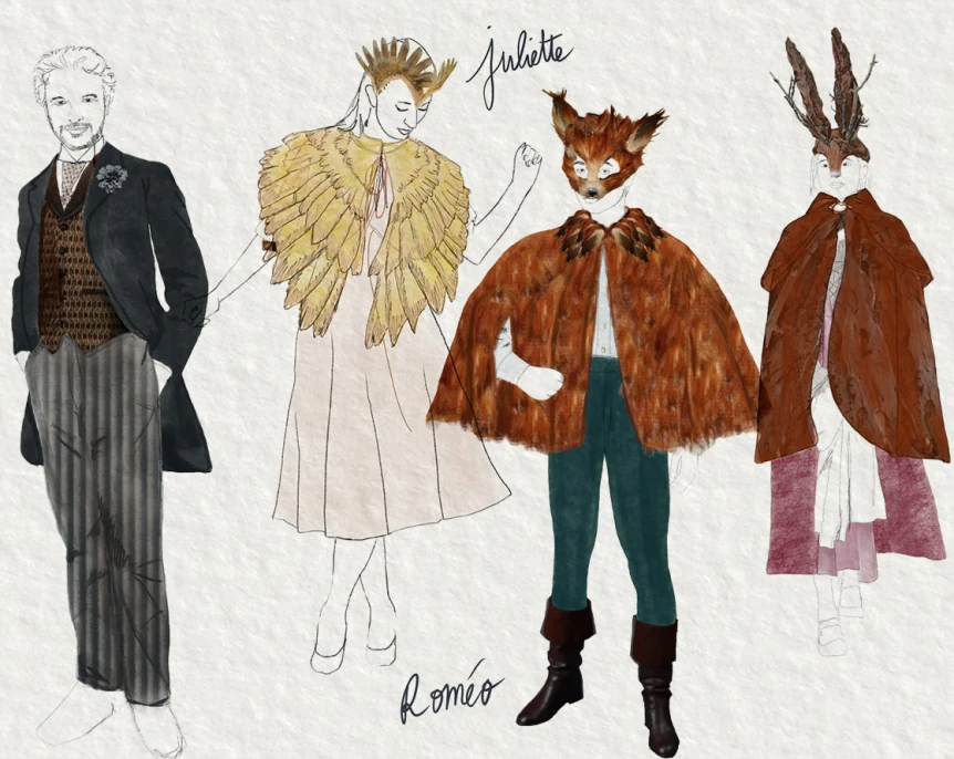 Dessins des costumes © Marion Rebmann