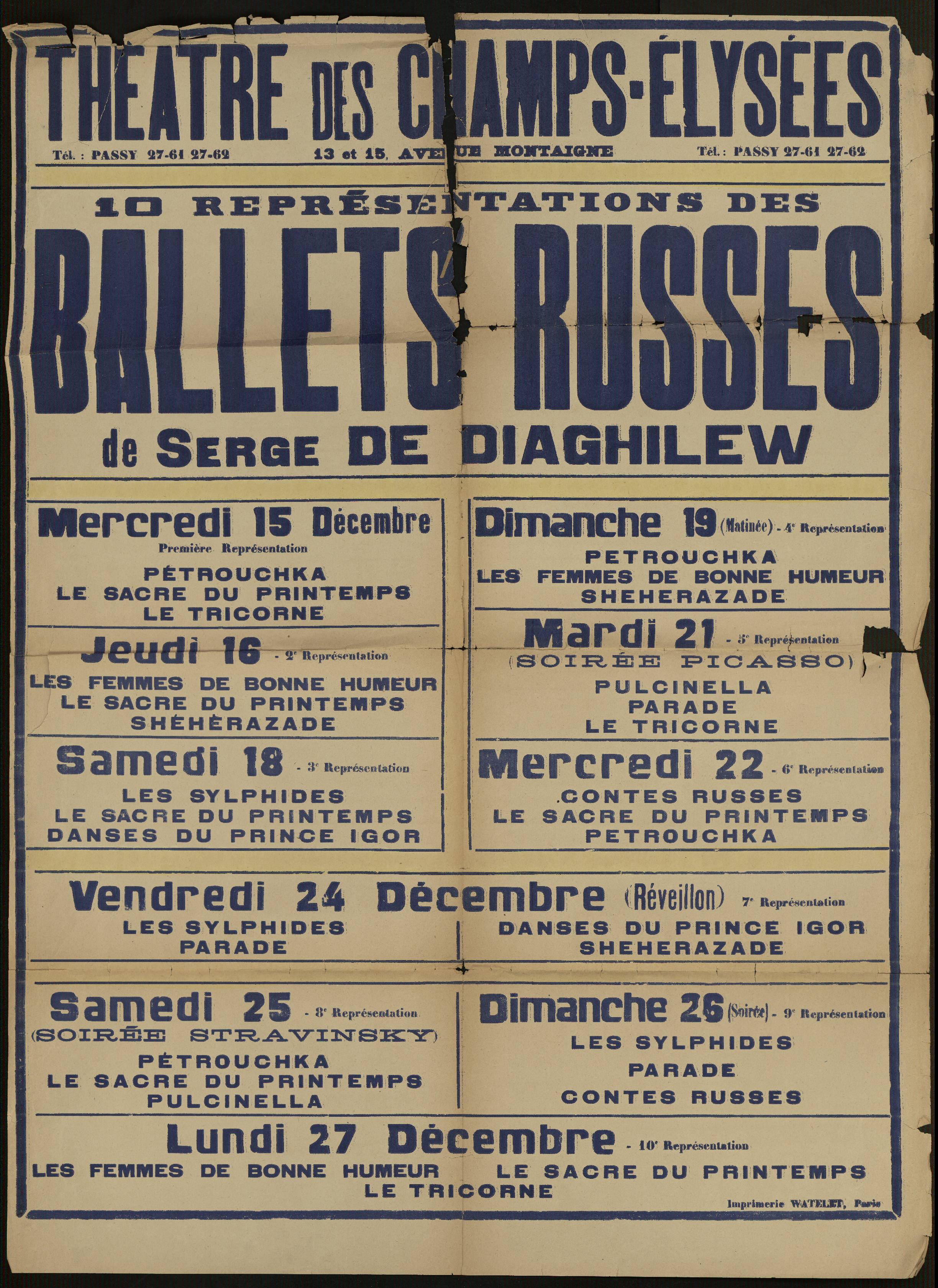Affiche Ballets russes