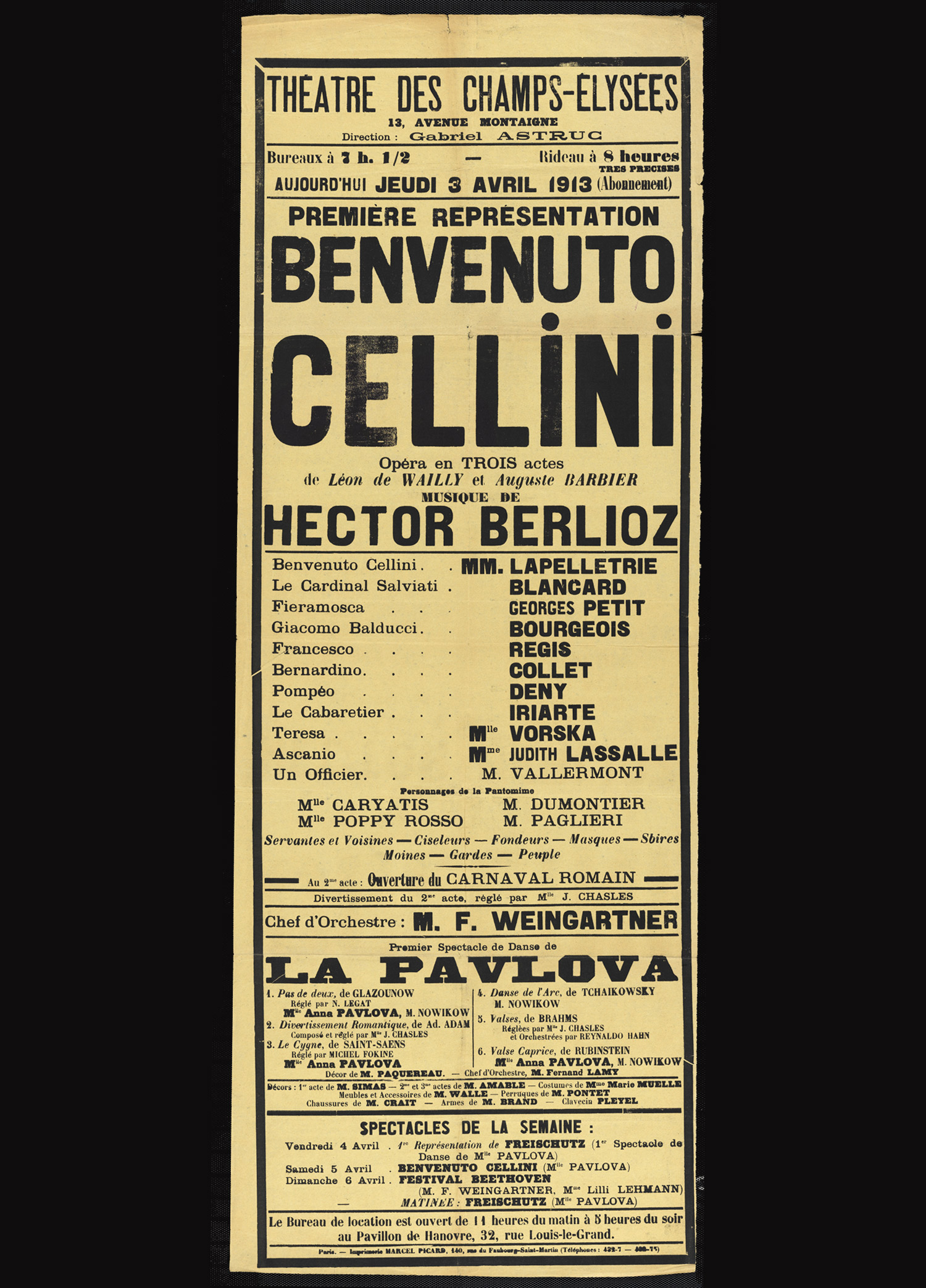 Affiche Benvenuto Cellini
