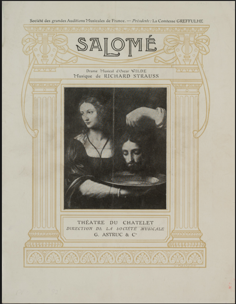 Première Salomé au Théâtre des Champs-Elysées en 1913