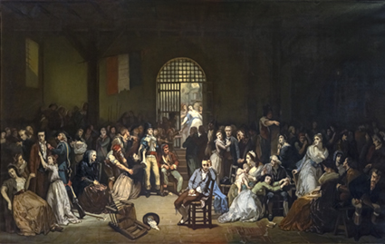 Tableau représentant l'appel des dernières victimes de la Terreur.