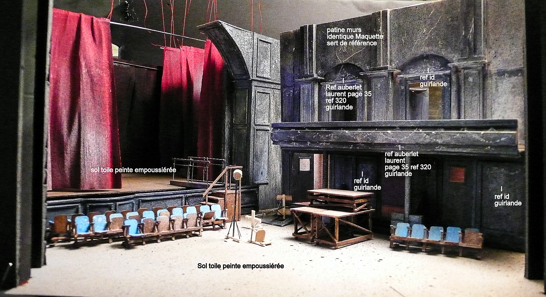 Maquette légendée pour Mithridate de Mozart  © Dominique Schmitt 