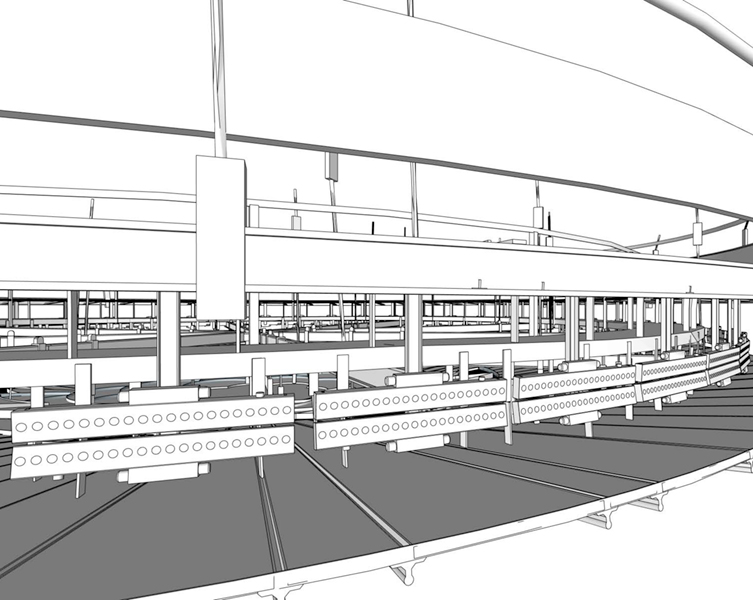 Vue 3D du projet d’éclairages